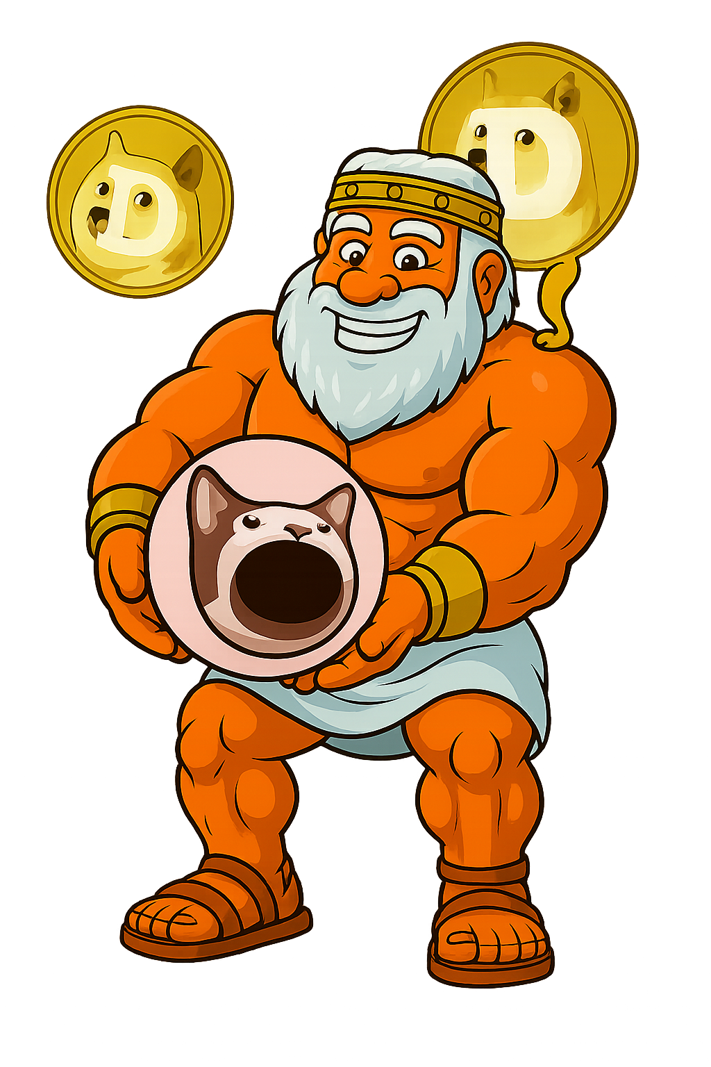 Mascote Ocean Trenches – ilustração Memecoins